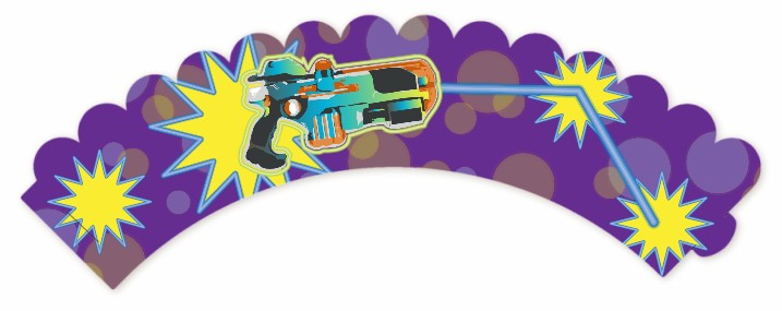 Laser Tag - Birthday Party Cupcake Wrappers