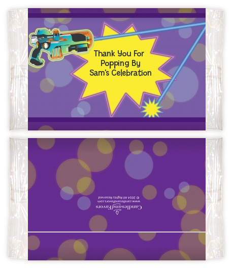 Laser Tag - Personalized Popcorn Wrapper Birthday Party Favors