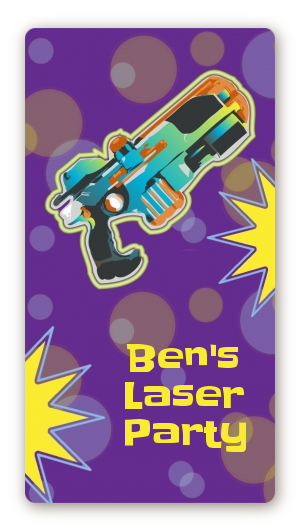 Laser Tag - Custom Rectangle Birthday Party Sticker/Labels