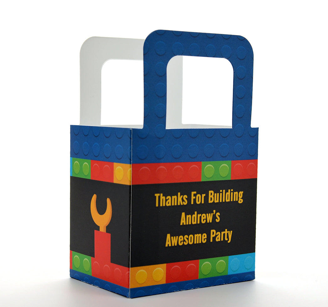 Building Blocks - Personalized Birthday Party Favor Boxes