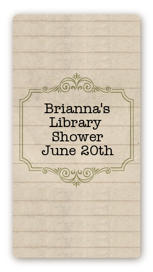 Library Card - Custom Rectangle Baby Shower Sticker/Labels