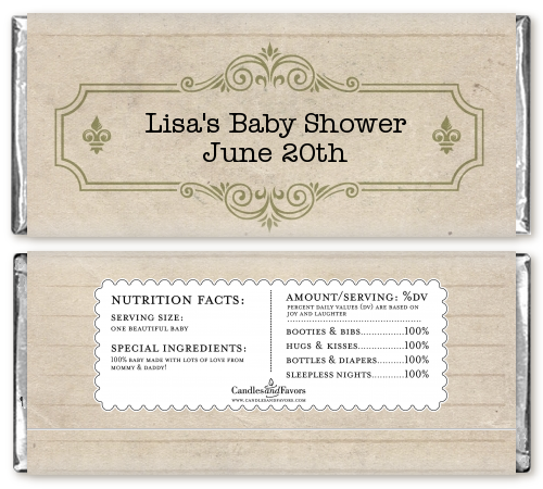 Library Card - Personalized Baby Shower Candy Bar Wrappers