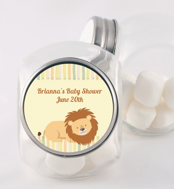 Lion - Personalized Baby Shower Candy Jar
