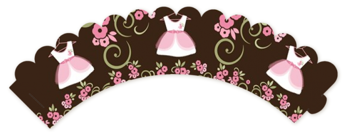 Little Girl Outfit - Birthday Party Cupcake Wrappers