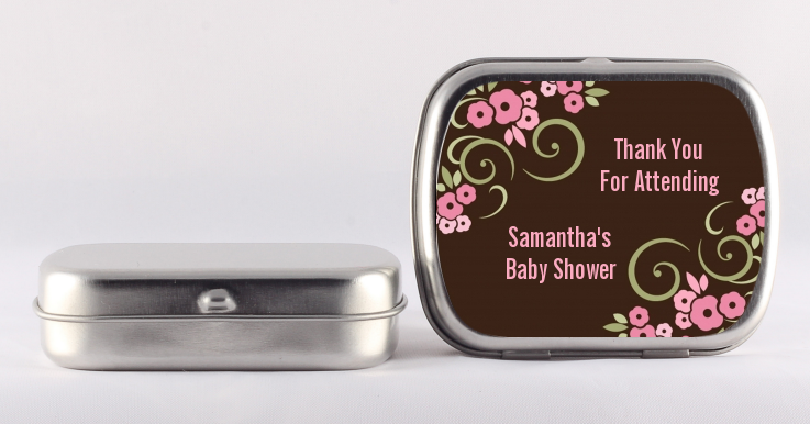 Little Girl Outfit - Personalized Baby Shower Mint Tins