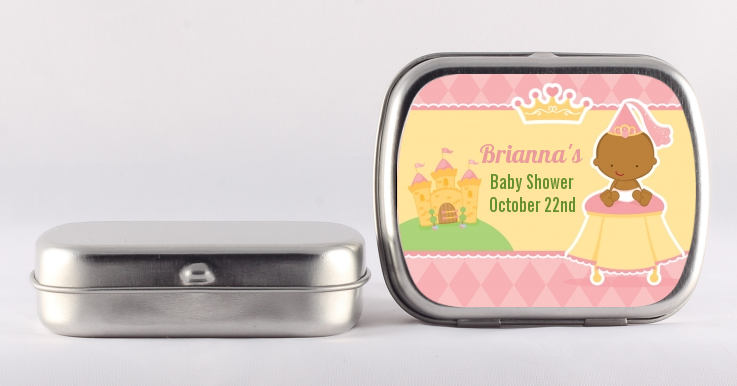 Little Princess African American - Personalized Baby Shower Mint Tins