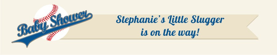 Little Slugger Baseball - Personalized Baby Shower Banners