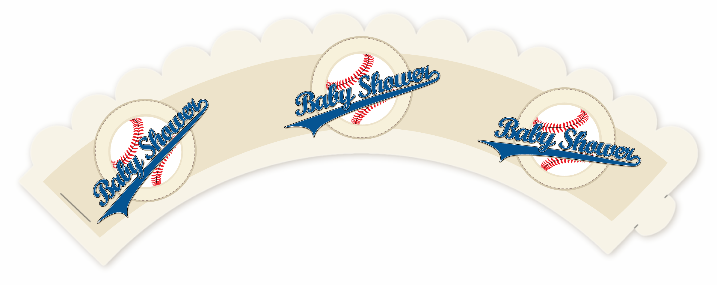 Little Slugger Baseball - Baby Shower Cupcake Wrappers