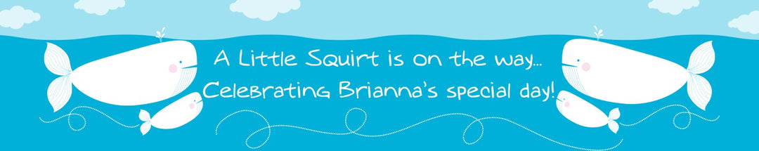 Little Squirt Whale - Personalized Baby Shower Banners