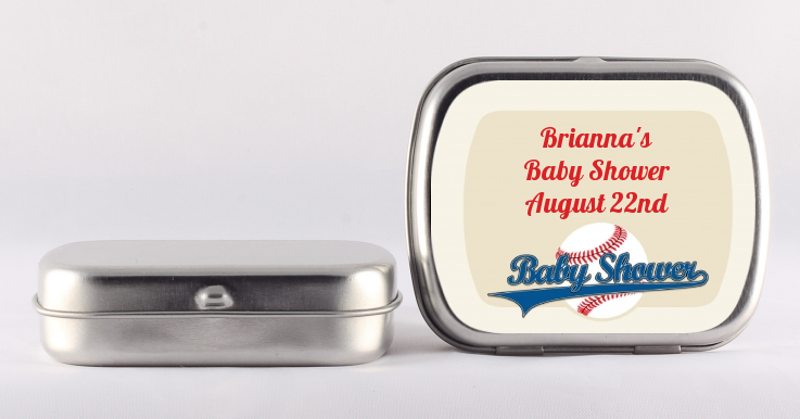 Little Slugger Baseball - Personalized Baby Shower Mint Tins