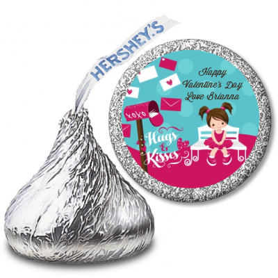 Love Letters - Hershey Kiss Valentines Day Sticker Labels