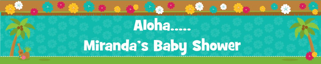 Luau - Personalized Baby Shower Banners
