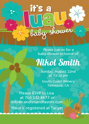 Luau - Baby Shower Invitations