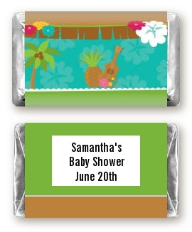 Luau - Personalized Baby Shower Mini Candy Bar Wrappers