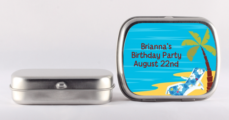 Luau - Personalized Birthday Party Mint Tins