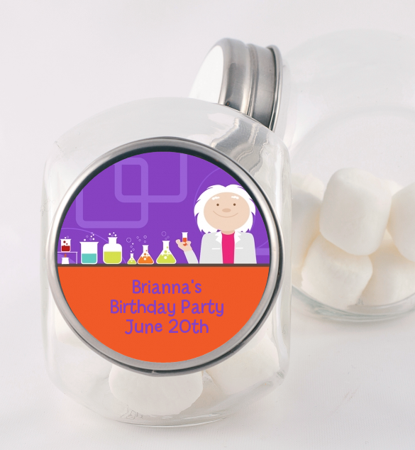 Mad Scientist - Personalized Birthday Party Candy Jar