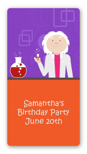 Mad Scientist - Custom Rectangle Birthday Party Sticker/Labels