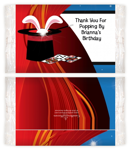 Magic - Personalized Popcorn Wrapper Birthday Party Favors