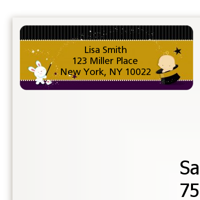 Magic Baby Caucasian - Baby Shower Return Address Labels