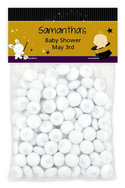 Magic Baby Caucasian - Custom Baby Shower Treat Bag Topper