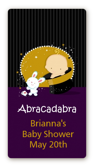 Magic Baby Caucasian - Custom Rectangle Baby Shower Sticker/Labels