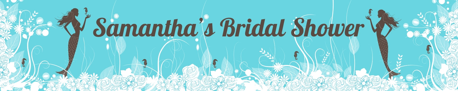 Mermaid - Personalized Bridal Shower Banners