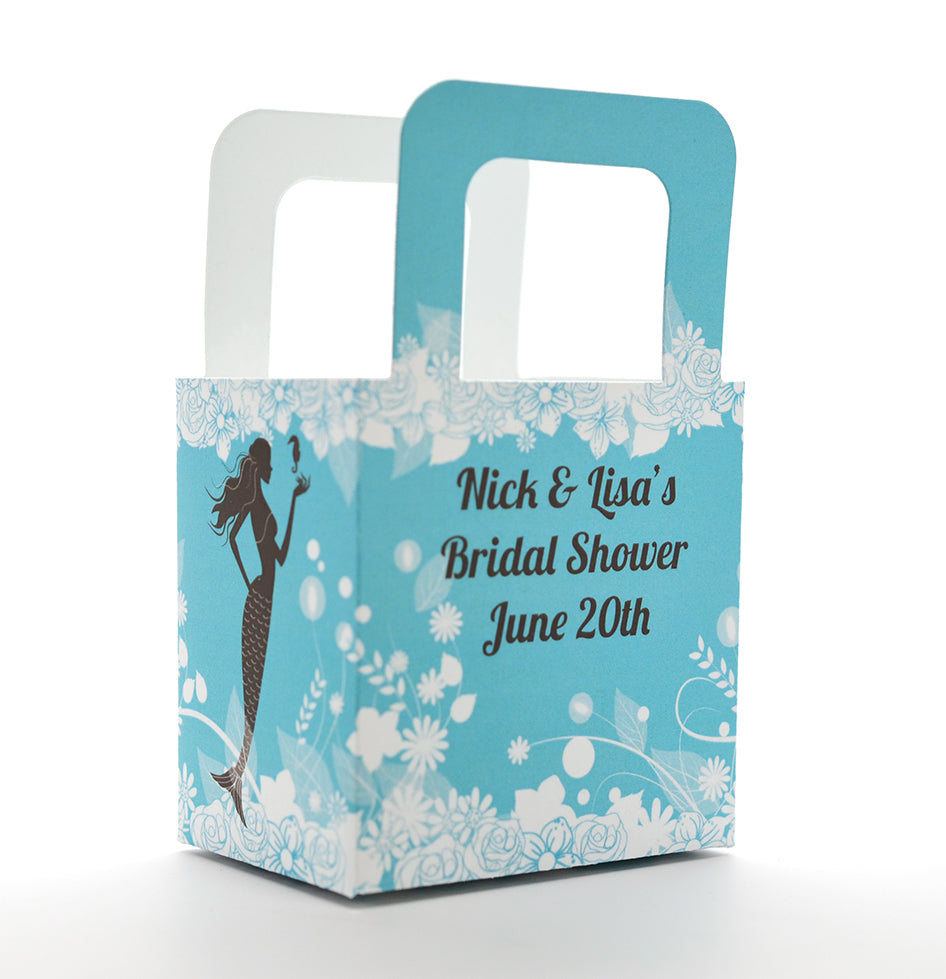 Mermaid - Personalized Bridal Shower Favor Boxes