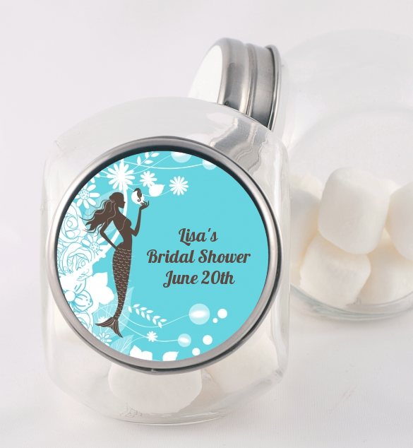 Mermaid - Personalized Bridal Shower Candy Jar