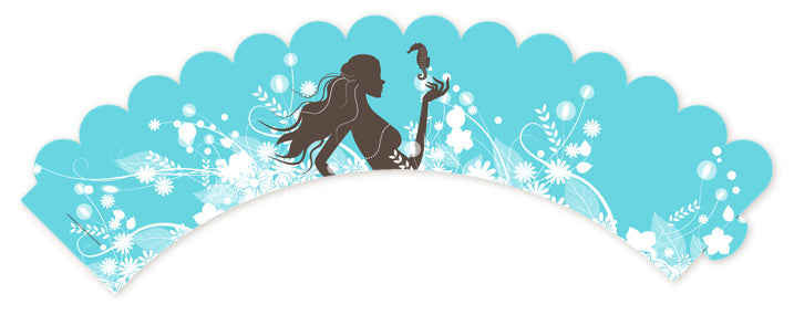 Mermaid - Bridal Shower Cupcake Wrappers