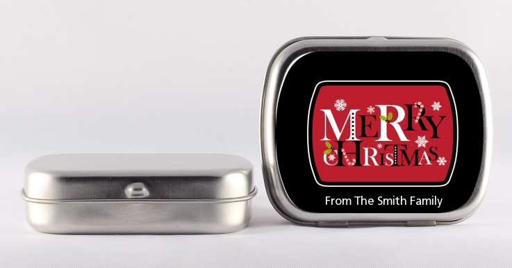 Merry Christmas - Personalized Christmas Mint Tins