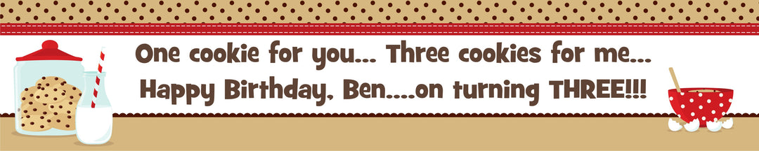 Milk & Cookies - Personalized Birthday Party Banners