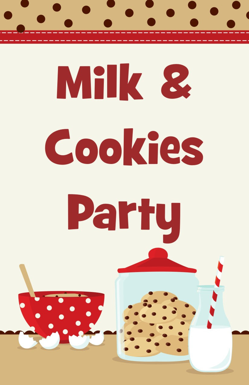 Milk & Cookies - Personalized Birthday Party Wall Art
