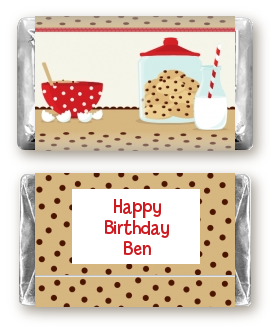 Milk & Cookies - Personalized Birthday Party Mini Candy Bar Wrappers