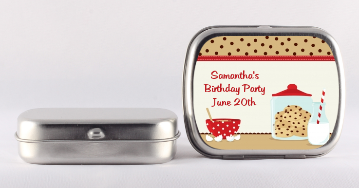 Milk & Cookies - Personalized Birthday Party Mint Tins