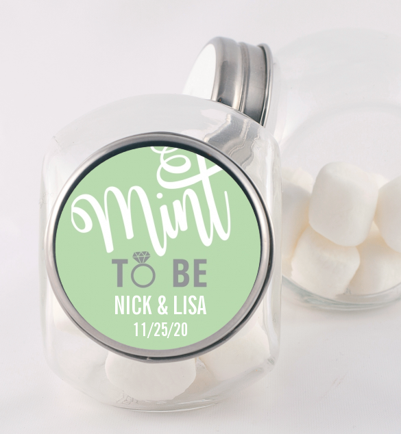 Mint To Be - Personalized Bridal Shower Candy Jar