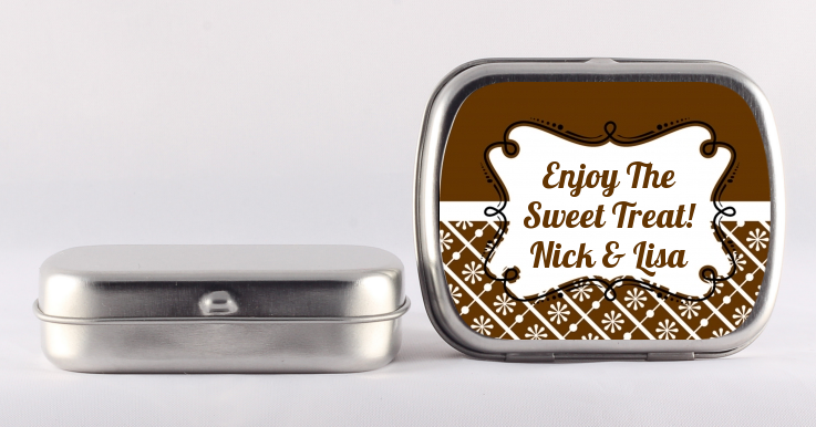 Modern Thatch Brown - Personalized  Mint Tins