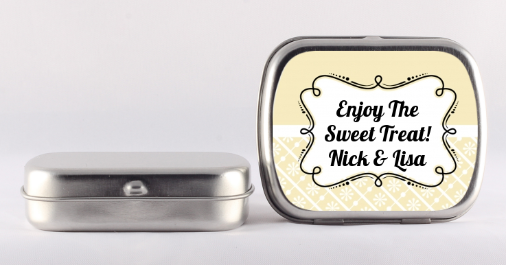 Modern Thatch Cream - Personalized  Mint Tins