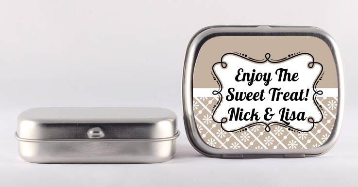 Modern Thatch Latte - Personalized  Mint Tins