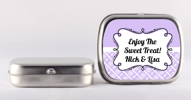 Modern Thatch Lilac - Personalized  Mint Tins