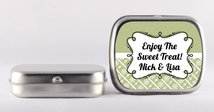 Modern Thatch Olive - Personalized  Mint Tins