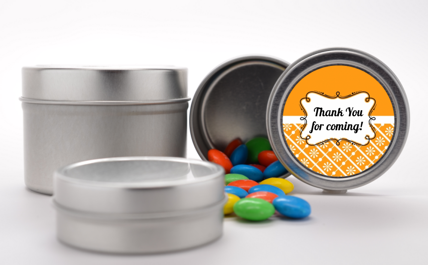 Modern Thatch Orange - Custom  Favor Tins