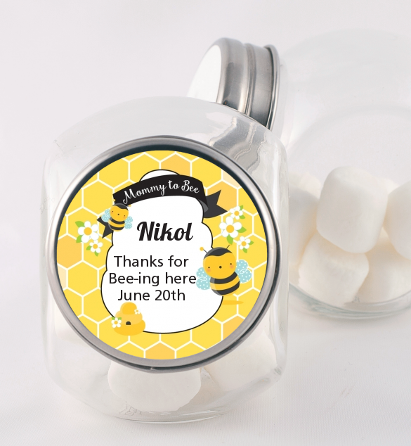 Mommy To Bee - Personalized Baby Shower Candy Jar
