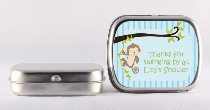 Monkey Boy - Personalized Baby Shower Mint Tins