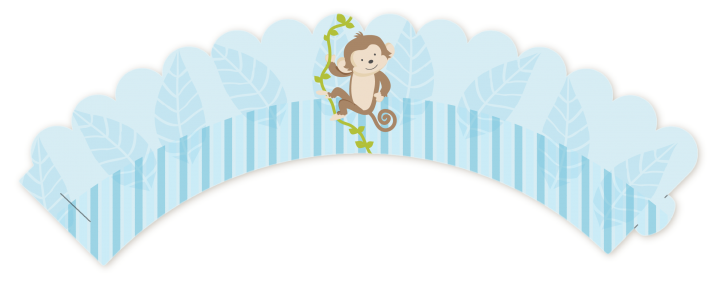 Monkey Boy - Baby Shower Cupcake Wrappers