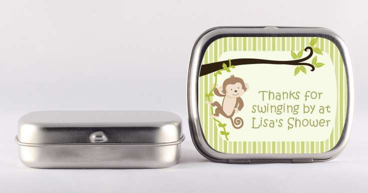 Monkey Neutral - Personalized Baby Shower Mint Tins