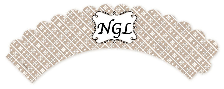 Modern Thatch Latte - Personalized Everyday Party Cupcake Wrappers