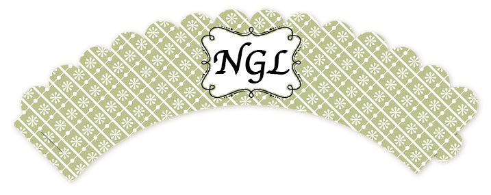 Modern Thatch Olive - Personalized Everyday Party Cupcake Wrappers