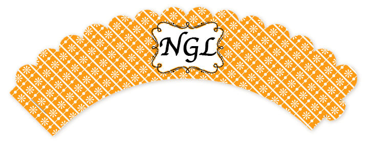 Modern Thatch Orange - Personalized Everyday Party Cupcake Wrappers