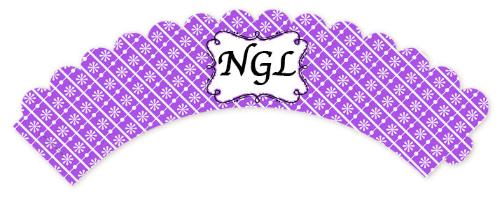 Modern Thatch Purple - Personalized Everyday Party Cupcake Wrappers