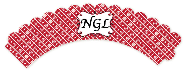 Modern Thatch Red - Personalized Everyday Party Cupcake Wrappers